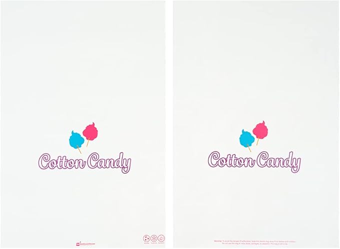Bag Tek 12 x 18 Inch Bags For Cotton Candys, 100 Greaseproof Cottons Candy Bags - Hot & Cold Friendly, Freezable, Clear PE Plastic Cotton Candy Favor Bag, For Favors Or Goodie Bags - Restaurantware
