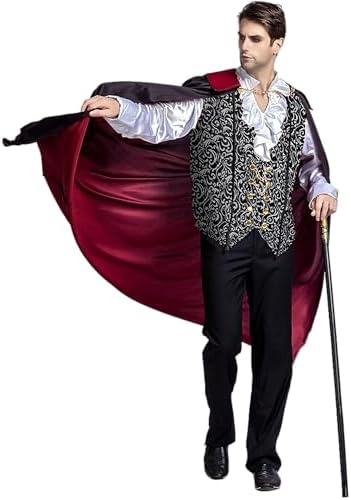 Spooktacular Creations Halloween Men Vampire Costume,Halloween Men's Vampire Cape, Dracula Costume Men