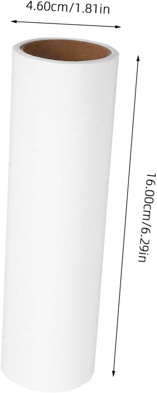 PartyKindom 38mm Inner Diameter 50mm Lint Roller Refills 10 Extra Sticky Adhesive Rolls for PET Hair and Clothing 16cm White Lint Roller for Upholstery and Bedding Cleaning