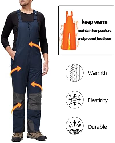 BenBoy Mens Snow Bibs Ski Pants Softshell Waterproof