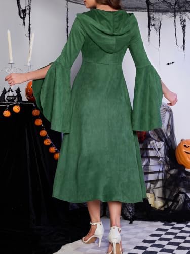 Wenrine Womens Gothic Witch Costume Renaissance Vampire Dress For Halloween