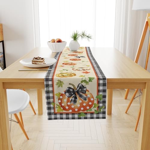 OHOME Thanksgiving Decorations - Thanksgiving Table Runner | Thanks Giving Table Decor | Friendsgiving Party Decorations Centerpieces Supplies Essentials for Room Office Indoor