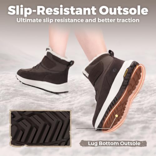 FitVille Womens Wide Snow Boots Fur Lined Boots for Women Winter Warm Boots Wide Width Womens Outdoor Snow Booties