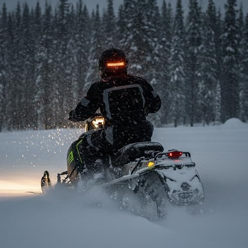 BITEHARDER Snowmobile Helmet Safety Light, Amber