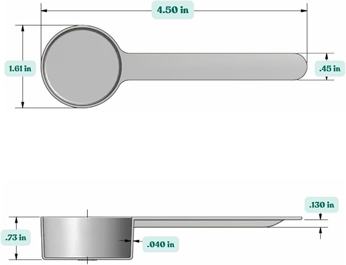 4 Teaspoon (20 mL) Long Handle Plastic Measuring Spoon for Coffee, Protein Powder, Pet Food, Spices, Grains, Dry Goods – Food-Grade BPA-Free (Pack of 100)