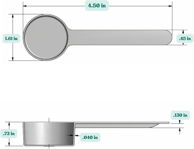 4 Teaspoon (20 mL) Long Handle Plastic Measuring Spoon for Coffee, Protein Powder, Pet Food, Spices, Grains, Dry Goods – Food-Grade BPA-Free (Pack of 10)