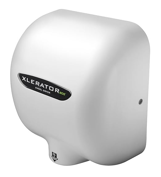 Excel Dryer XL-BWV-ECO-1.1N Hand Dryer XLERATOR XL-BW-ECO Automatic, Surface-Mounted, White Thermoset (BMC) Cover, 208-277V with Noise Reduction Nozzle