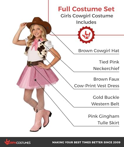 Morph Cowgirl Outfits for Girls, Cowgirl Dress, Girls Halloween Costume