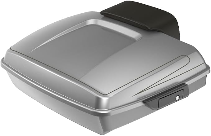 Advanblack Road Glide Tour Trunk Pack Dark Platinum Razor Tour Trunk Pack Backrest Pad for '97-'25 Harley Touring Road King Street Glide Electra Glide CVO models