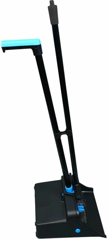 Genuine Joe Lobby Dust Pan Combo Kit - Blue, Black - 1 Each - 1 Each