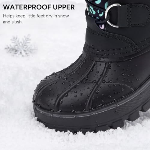 Stelle Girls Snow Boots with Faux Fur Collar Kids Winter Warm Boot