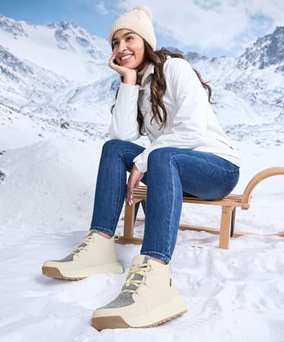 AIRHAS Women's Winter Warm Snow Boots for Women Comfortable Water-Resistant Womens Ankle Boots Fashion Booties