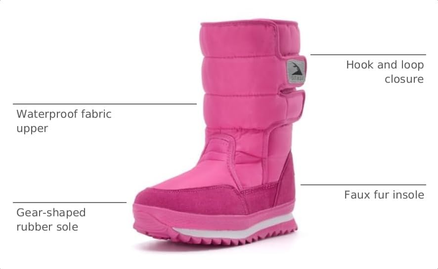 DADAWEN Women's Waterproof Frosty Snow Boot