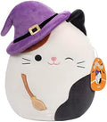 Squishmallows Original 10-Inch Cam The Cat Witch - Official Jazwares Halloween Plush - Collectible Soft & Squishy Kitty Stuffed Animal Toy - Add to Your Squad - Gift for Kids, Girls & Boys