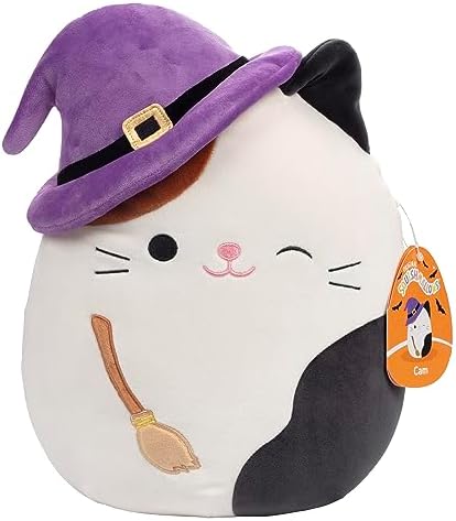 Squishmallows Original 10-Inch Cam The Cat Witch - Official Jazwares Halloween Plush - Collectible Soft & Squishy Kitty Stuffed Animal Toy - Add to Your Squad - Gift for Kids, Girls & Boys