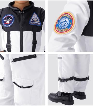 Spooktacular Creations Astronaut Costume with Helmet, Space Suit for Toddler, Kids Astronaut Halloween Costume for Cosplay
