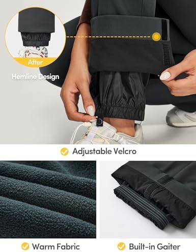 IUGA Snow Ski Pants Womens Waterproof Softshell Fleece Insulated Outdoor