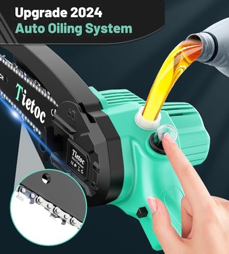 Tietoc Mini Chainsaw 6-Inch with 2 Batteries, Electric Saw Gifts for Women Dad Husband Gardener, Cool Gadgets for Men 2026, Mens Gifts for Birthday Anniversary Christmas for Adults Men Dad