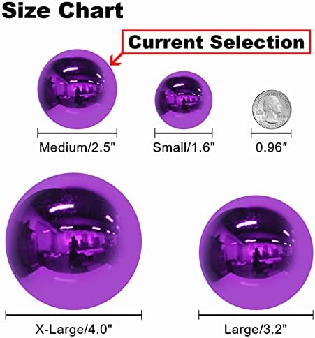 Iris Purple 2.5" Christmas Balls Christmas Tree Decoration Ornaments Shatterproof Hanging Balls for Birthday Halloween Holiday Wedding Decorations Set of 36pcs