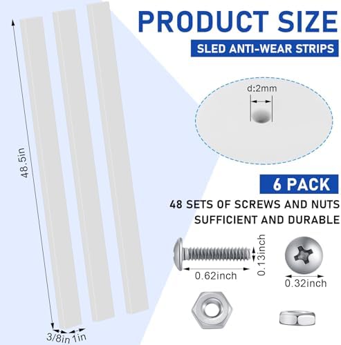Blulu 6-piece Snow Sled Runner Kit