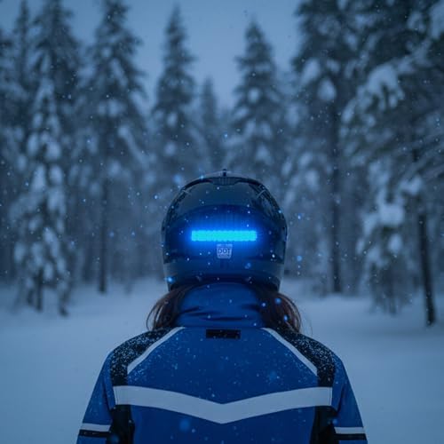 BITEHARDER Snowmobile Helmet Safety Light, Aqua