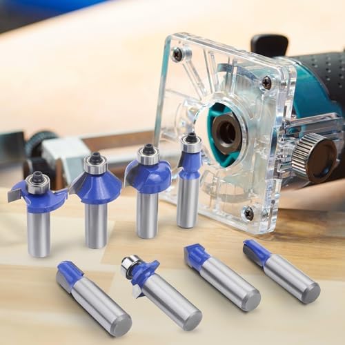 BAIDETS Router Bits Set 1/2 Inch Shank, 24 Pieces 1/2" Router bits Tungsten Carbide Wood Router Bits, Woodwork Tools, for Professional and Beginners Carpenter