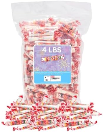 Smarties Candy Bulk Rolls Original Flavor - Gluten & Vegan Free - Classic Sweetness From Family Owned Company Since 1949, Peanut Free & Dairy Free - Perfect Halloween Candy - 4 Pound Bag
