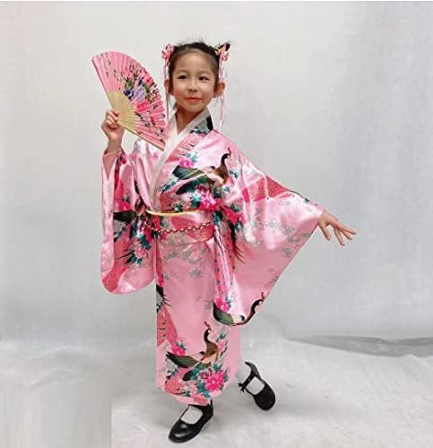 Japanese Traditional Dress Kimono Robe for Kids Girls Costume