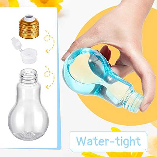 Tessco for you 72 Pcs 3.4 oz/ 100 ml Plastic Light Bulb Jars,gold