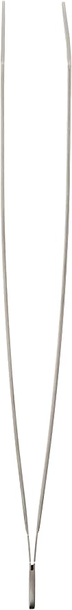 Mercer Culinary 18-8 Stainless Steel Precision Plus Chef Plating Tong, Curved Tip, 11-3/4 Inch