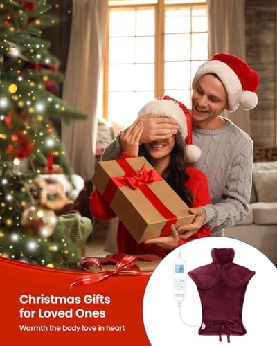 RENPHO Electric Heating Pad for Back, Neck & Shoulders, Christmas Gift