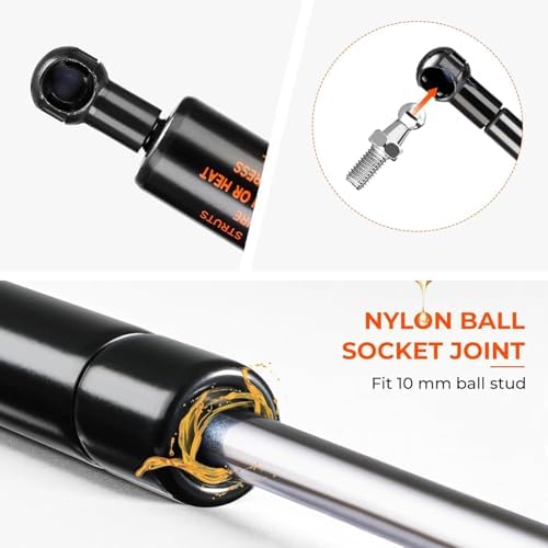 6212S10 30 inch Gas Strut 210 lbs 934 N Shocks, 30" Prop Spring for Tonneau Cover Truck Undercover Pickup Heavy Truck Bed Lid Queen Size Mattress Overhead Door Lift Support
