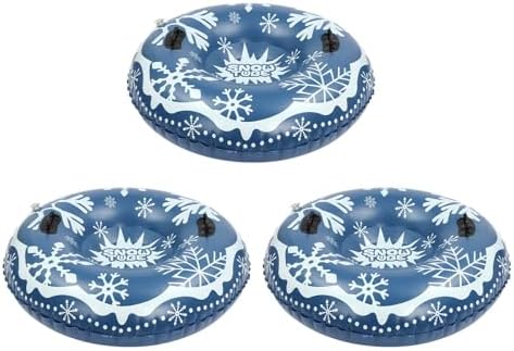 3pcs Comfortable Snow Sleds PVC Ski Circle Lawn Inflatable Sled 121.9cm/48inch