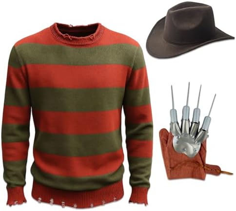 Adult Mens Halloween Costume Knitted Sweater Movie Cosplay Set