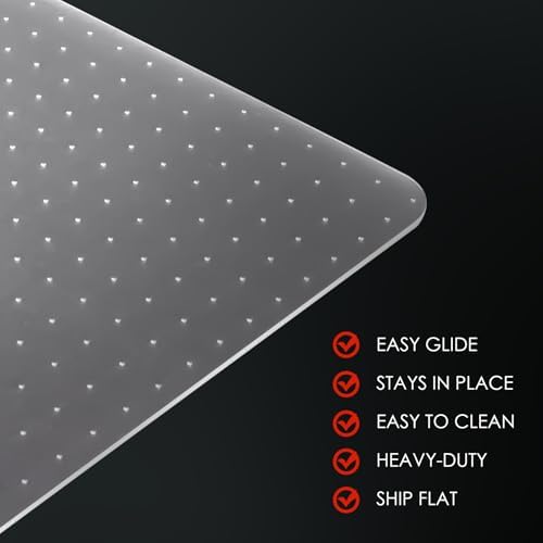 Kuyal Office Chair Mat for Carpet, 2 Pack Heavy Duty Computer Chair Mat