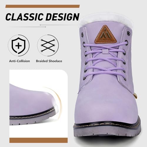 Mishansha Snow Boots for Women Warm Winter Hiking Boots Size 5.5-10.5