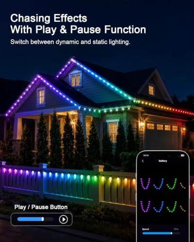 157FT 200LED Smart C9 Christmas Lights Outdoor, RGBW String Light for House