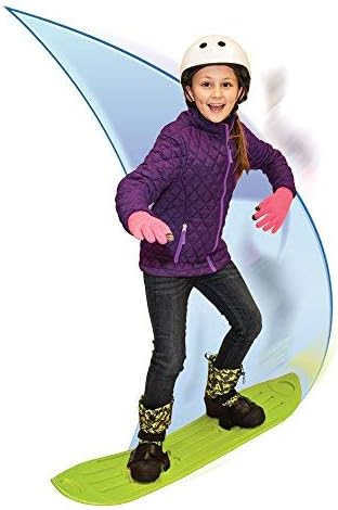 The Original Geospace Sledsterz Kids Beginner Snowboard for Winter Fun on Snow, with Adjustable Step-in Bindings; for Kids Between 4 to 12 Years Old