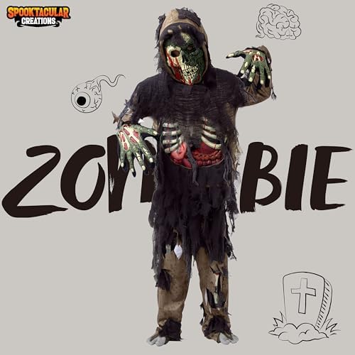 Spooktacular Creations Swamp Deluxe Skeleton Living Dead Zombie Costume for Halloween Kids Monster Role-Playing