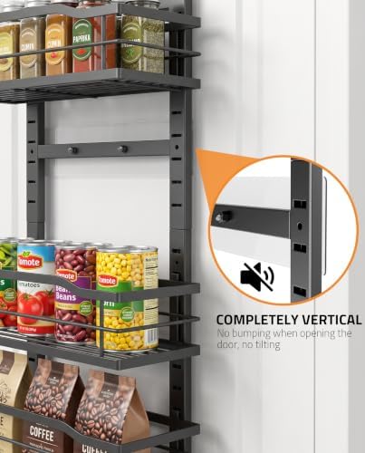 Moforoco Black 9-Tier Over The Door & Wall Mount Pantry Organizer