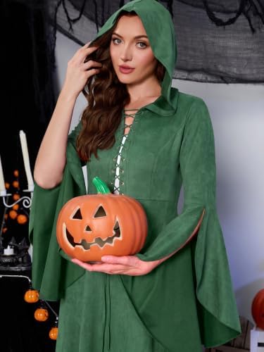Wenrine Womens Gothic Witch Costume Renaissance Vampire Dress For Halloween
