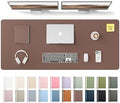 YSAGi Leather Desk Pad Protector, Office Desk Mat, Large Mouse Pad, Non-Slip PU Leather Desk Blotter, Laptop Desk Pad, Waterproof Desk Writing Pad for Office and Home (Chocolate,55" x 17.2")