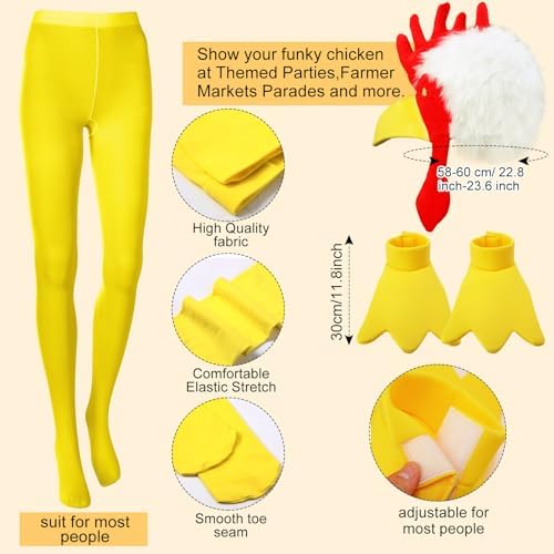 Liitrsh 10 Pcs Chicken Couple Costume for Adults