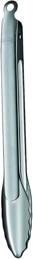 Rosle 12916 Stainless Steel One-Handed Lock and Release Tongs 12 in.