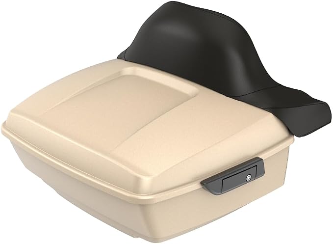 Advanblack Road Glide Tour Trunk Pack Sand Camo Denim King Tour Trunk Pack Luggage +Wrap-Around Backrest Pad for '97-'25 Harley Touring Road King Street Glide Electra Glide CVO Models