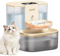 Heated Cat Water Fountain No Filters,4.5L Wireless Automatic Pet Fountain