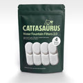 Cattasaurus Monthly Filter Refills, Patent-Pending 6-Layer Filtration System for Wireless Stainless Steel Cat Water Fountain with Filtration, Automatic Water Dispenser for Cats (White, 30-Day Supply)