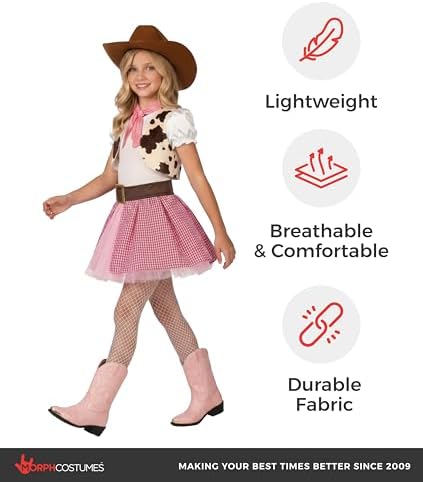Morph Cowgirl Outfits for Girls, Cowgirl Dress, Girls Halloween Costume