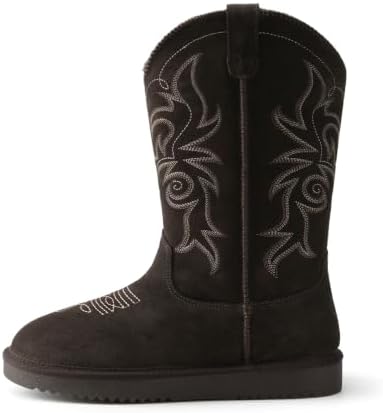 DREAM PAIRS Cowboy Boots for Women Western Winter Boots