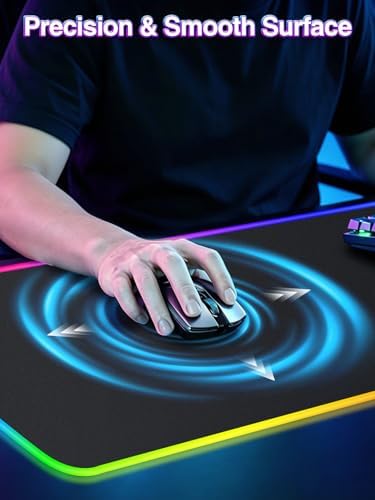 RGB Gaming Mouse Pad with 15W Magnetic Wireless Charging, 31.5'' x 11.8''